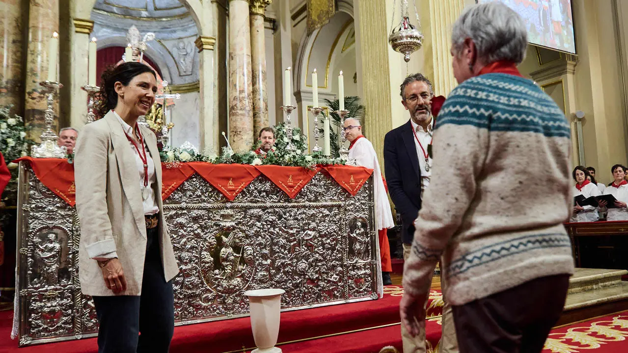 Quinta Misa de Escalera de San Fermín 2025 con motivo del 5 de mayo. IÑIGO ALZUGARAY