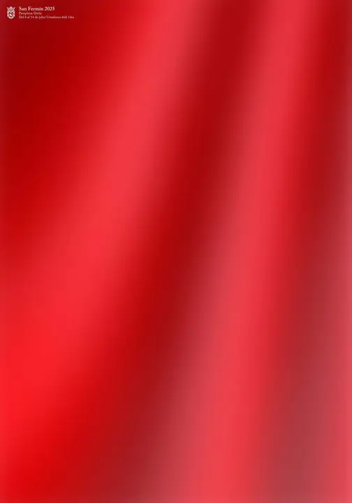Cartel de San Fermín 2025 Número 1. Plica 3017. Título del cartel: Brillo