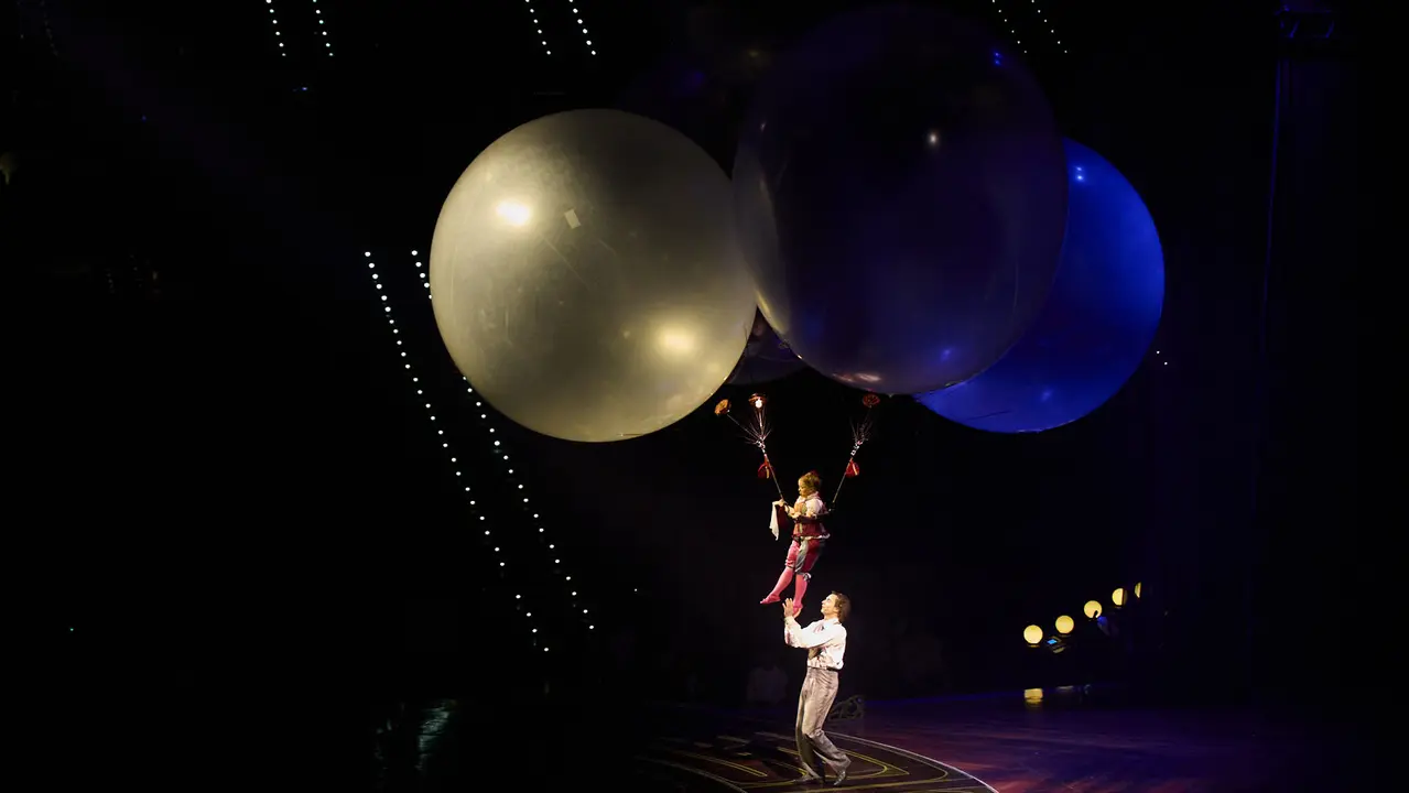 Estreno de Corteo del Cirque du Soleil en el Navarra Arena de Pamplona. El nuevo espectáculo circense de la compañía canadiense, un desfile festivo imaginado por un payaso. IÑIGO ALZUGARAY