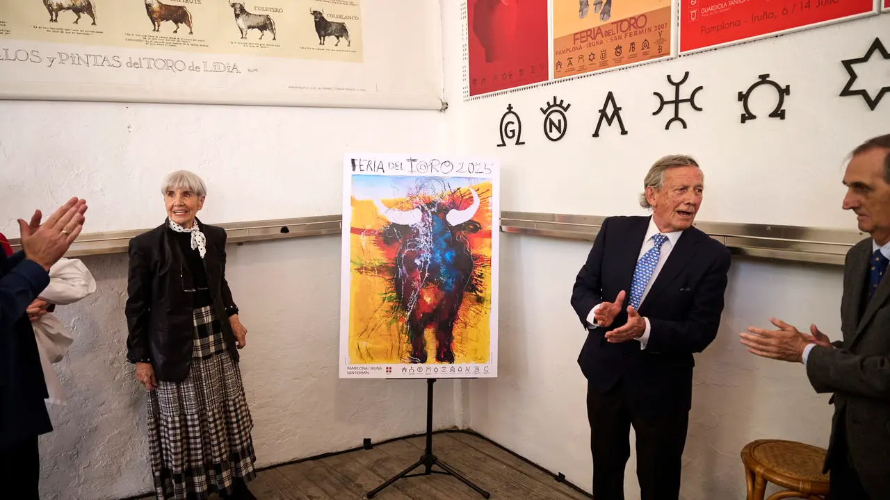 Presentación del cartel de la Feria del Toro 2025 de San Fermín a cargo de Miquel Barceló. PABLO LASAOSA