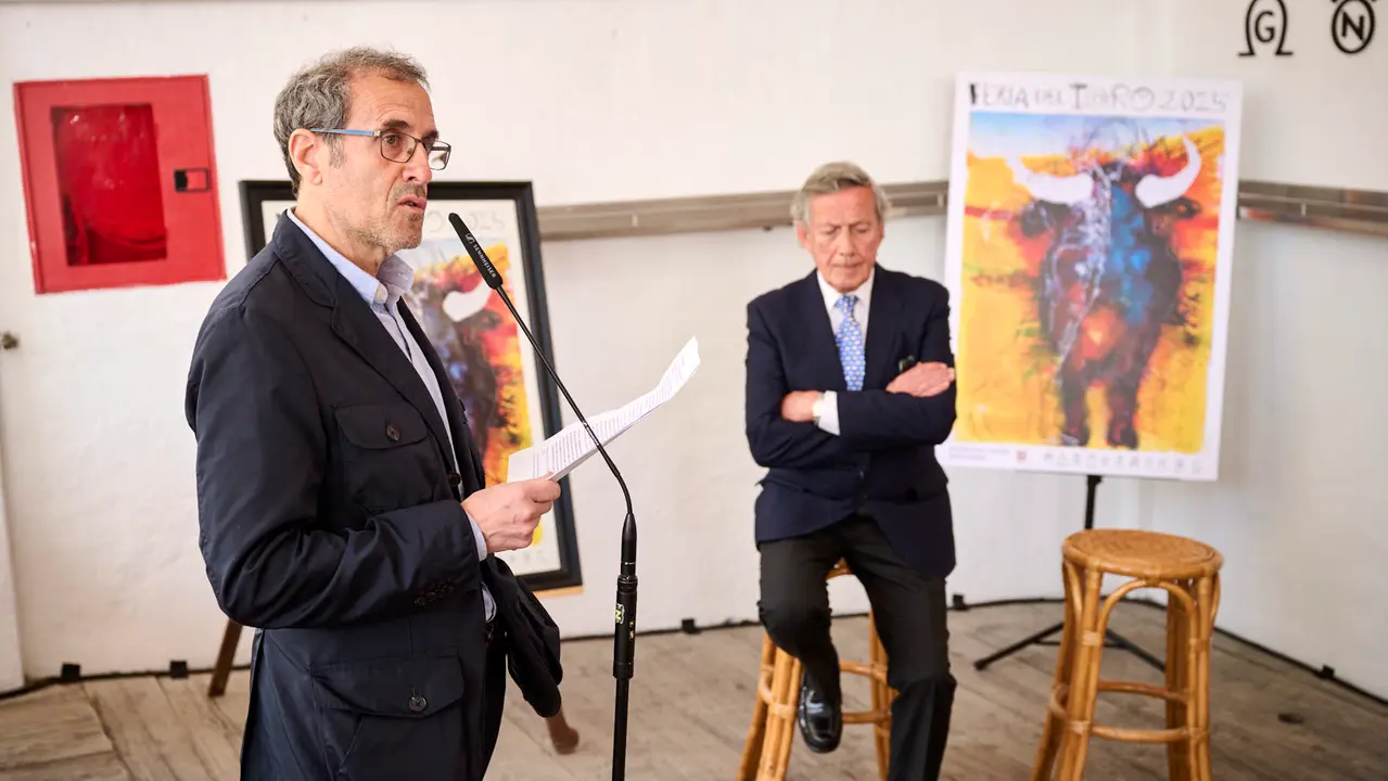 Presentación del cartel de la Feria del Toro 2025 de San Fermín a cargo de Miquel Barceló. PABLO LASAOSA