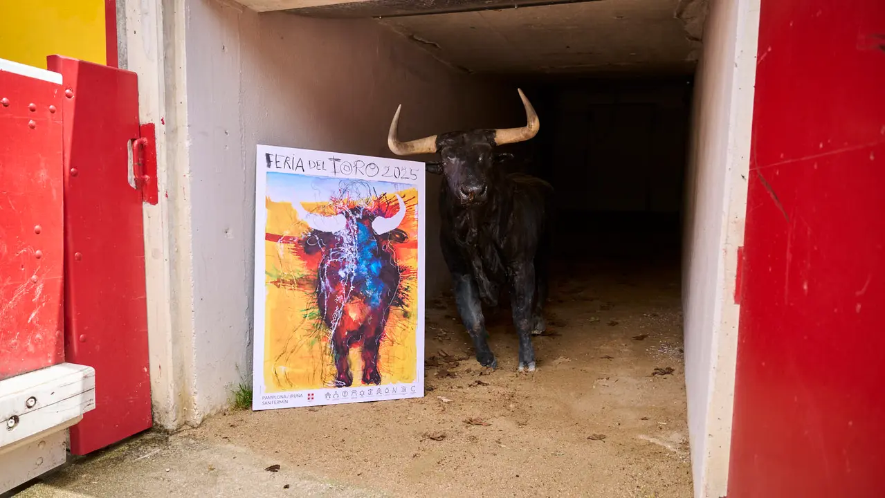 Presentación del cartel de la Feria del Toro 2025 de San Fermín a cargo de Miquel Barceló. PABLO LASAOSA