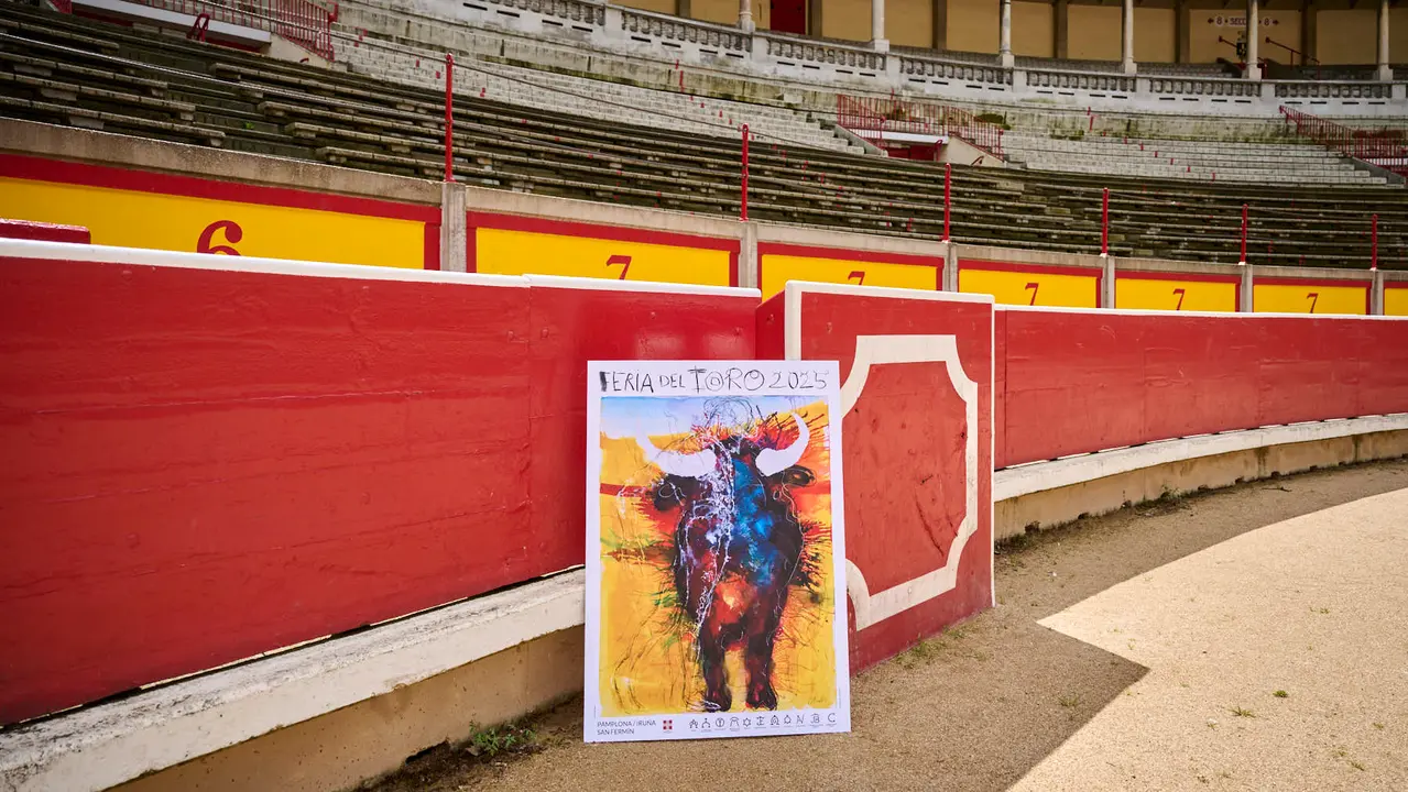 Presentación del cartel de la Feria del Toro 2025 de San Fermín a cargo de Miquel Barceló. PABLO LASAOSA