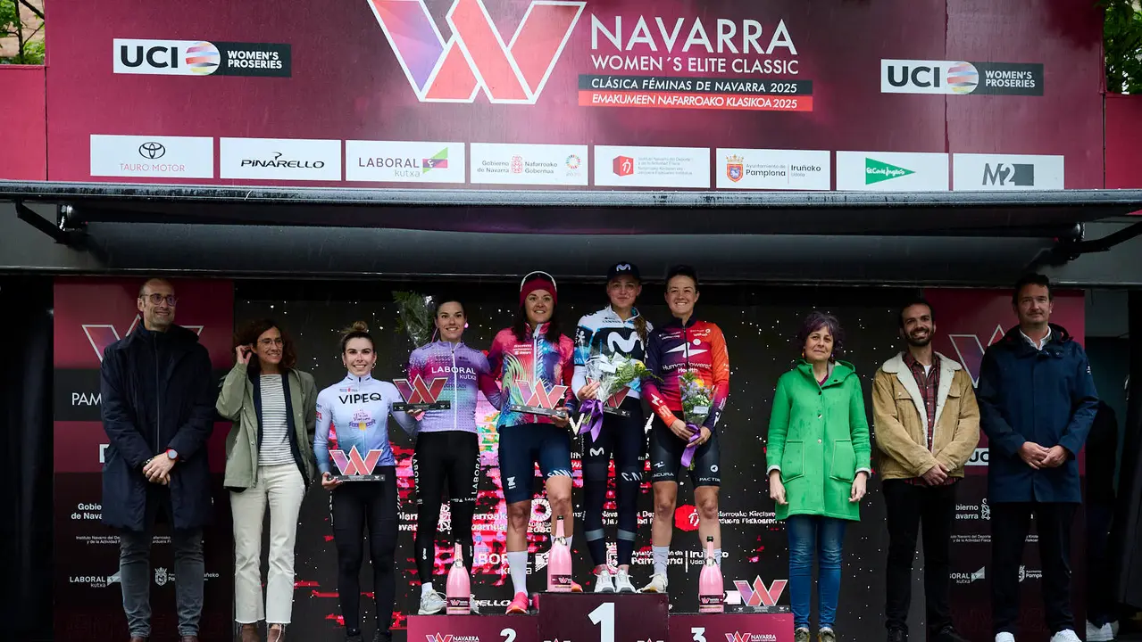 Dieciocho equipos participan en la 'Navarra Women’s Elite Classic 2025' con salida y meta en Pamplona. PABLO LASAOSA