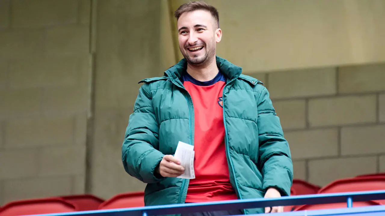 La grada del estadio de El Sadar durante el partido de La Liga EA Sports entre CA Osasuna y Atlético Madrid disputado en Pamplona. IÑIGO ALZUGARAY