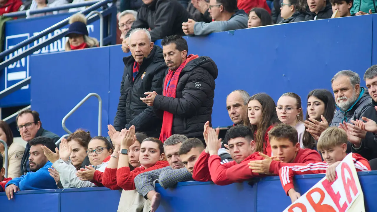 La grada del estadio de El Sadar durante el partido de La Liga EA Sports entre CA Osasuna y Atlético Madrid disputado en Pamplona. IÑIGO ALZUGARAY