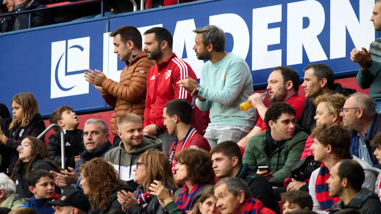 La grada del estadio de El Sadar durante el partido de La Liga EA Sports entre CA Osasuna y Atlético Madrid disputado en Pamplona. IÑIGO ALZUGARAY