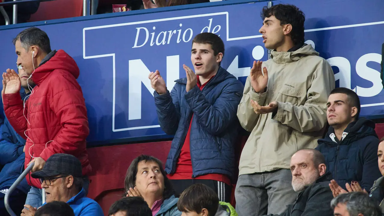 La grada del estadio de El Sadar durante el partido de La Liga EA Sports entre CA Osasuna y Atlético Madrid disputado en Pamplona. IÑIGO ALZUGARAY
