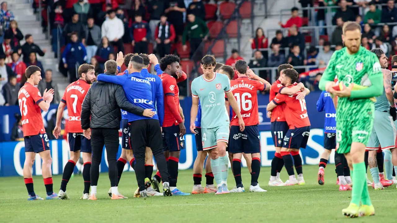Partido de La Liga EA Sports entre CA Osasuna y Atlético Madrid disputado en el estadio de El Sadar en Pamplona. IÑIGO ALZUGARAY