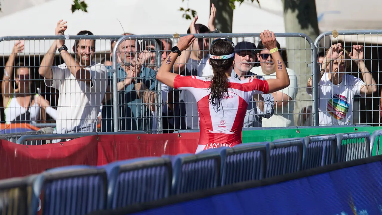 X edición de la Half Triathlon Pamplona-Iruña, que además este año ha sido también el Campeonato de Europa de Triatlón de Media Distancia, con la victoria del español Guillem Montiel en categoría masculina y la polaca Marta Lagownik en categoría femenina. IÑIGO ALZUGARAY