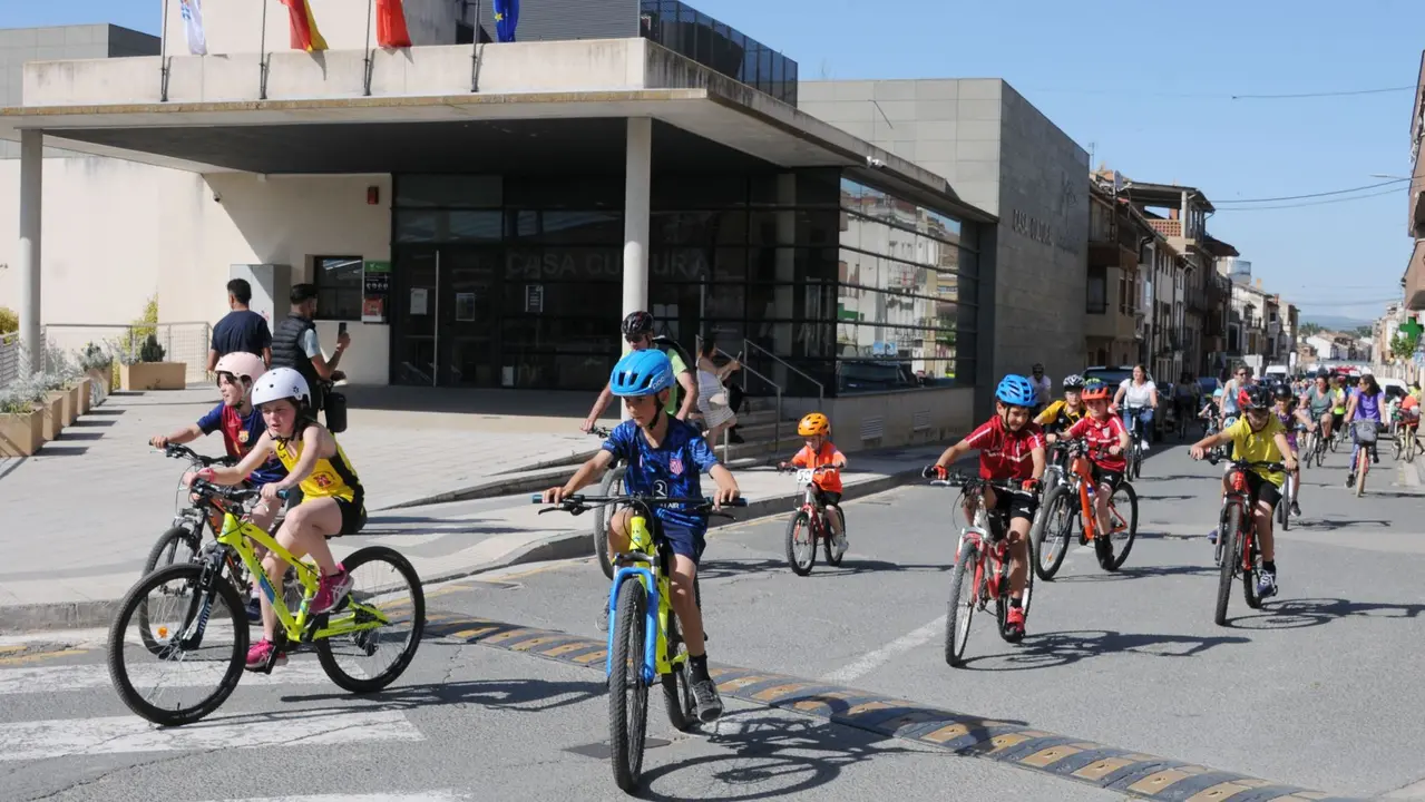 Celebración del Día de la Bicicleta en Caparroso. AMAYA LUQUI