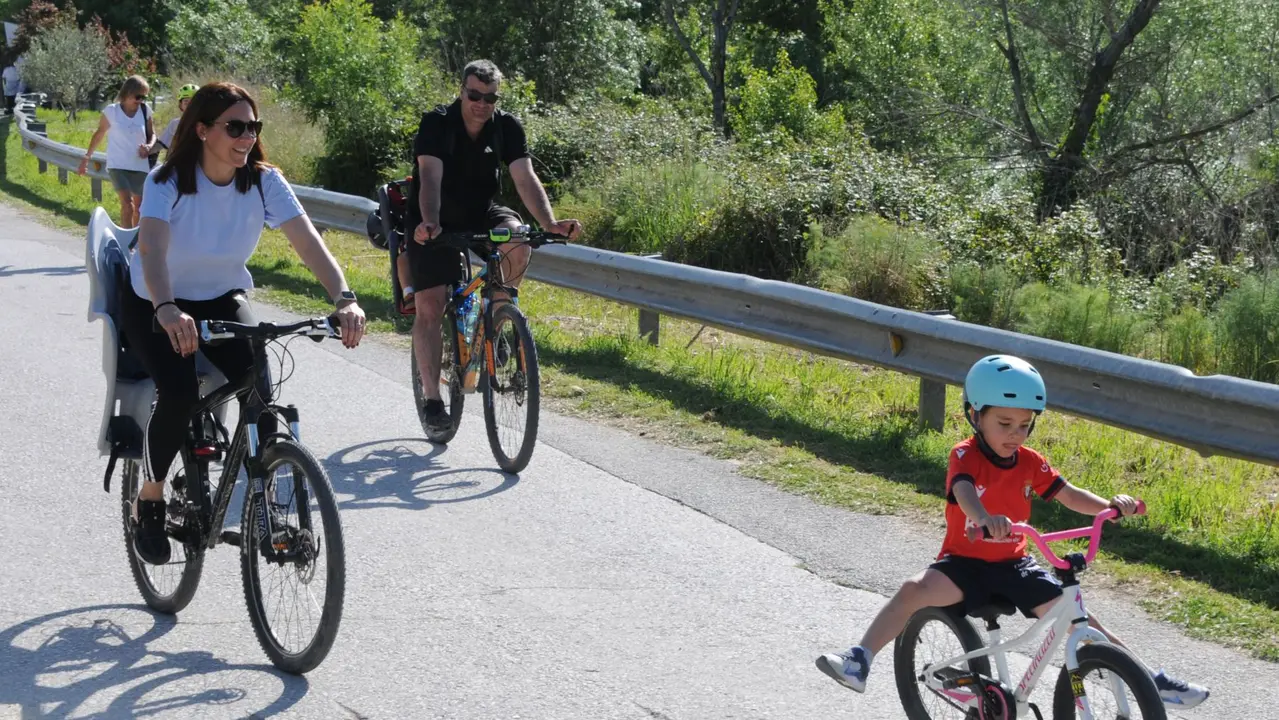 Celebración del Día de la Bicicleta en Caparroso. AMAYA LUQUI