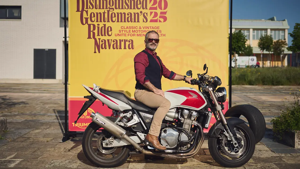 Ruta motera The Distinguished Gentleman's Ride Navarra 2025. PABLO LASAOSA