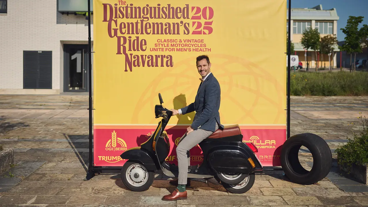Ruta motera The Distinguished Gentleman's Ride Navarra 2025. PABLO LASAOSA