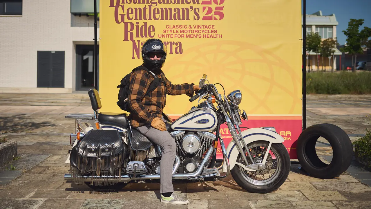 Ruta motera The Distinguished Gentleman's Ride Navarra 2025. PABLO LASAOSA