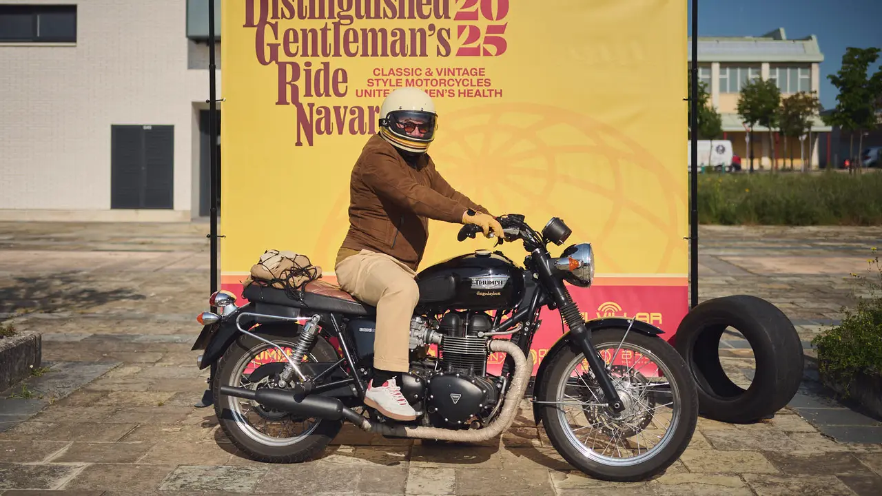 Ruta motera The Distinguished Gentleman's Ride Navarra 2025. PABLO LASAOSA