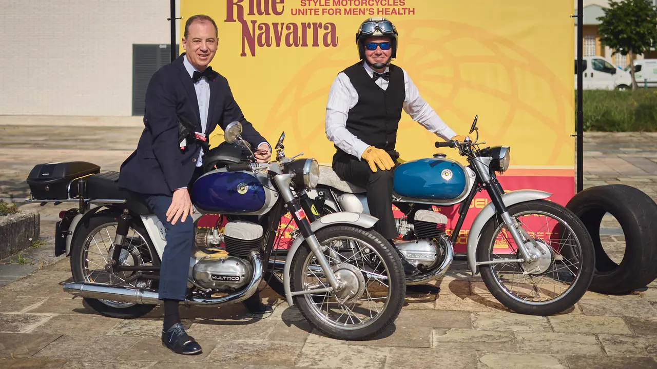 Ruta motera The Distinguished Gentleman's Ride Navarra 2025. PABLO LASAOSA