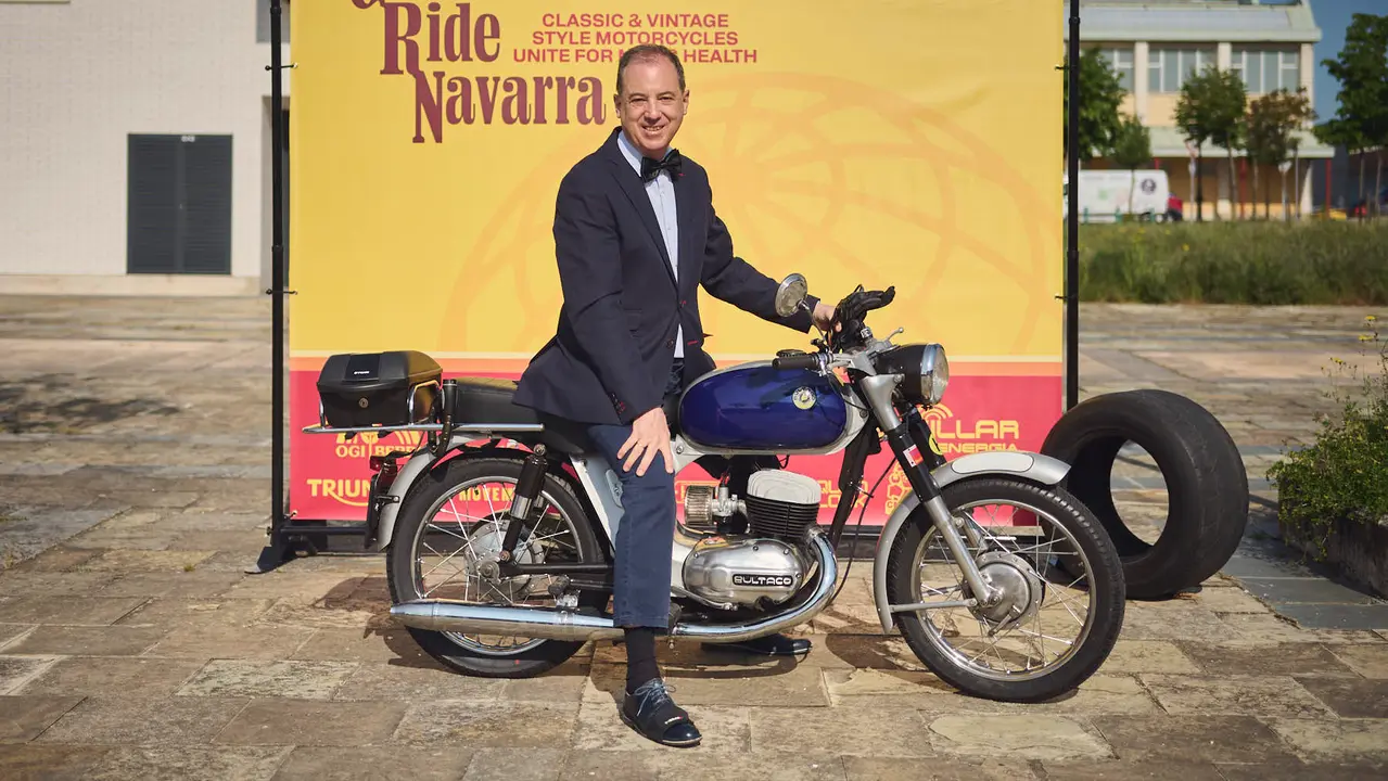 Ruta motera The Distinguished Gentleman's Ride Navarra 2025. PABLO LASAOSA