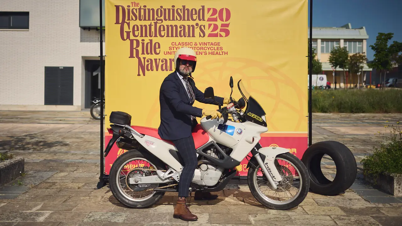 Ruta motera The Distinguished Gentleman's Ride Navarra 2025. PABLO LASAOSA