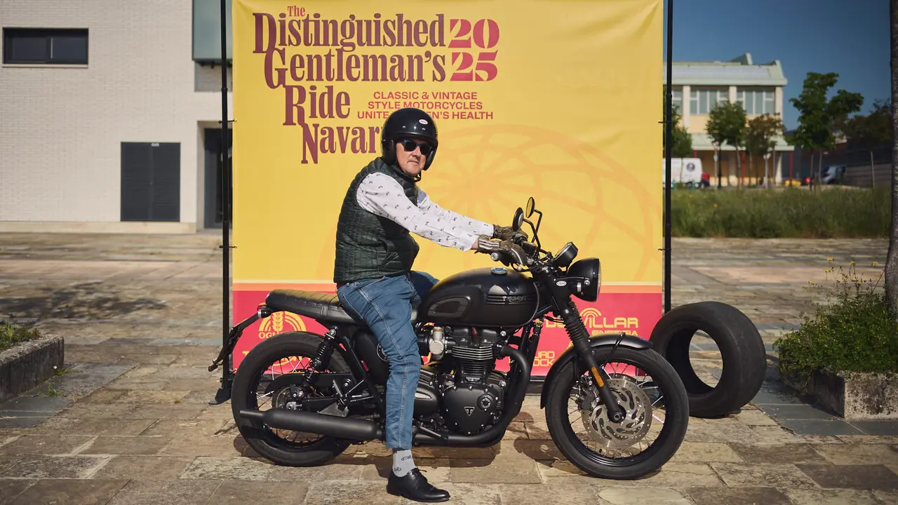 Ruta motera The Distinguished Gentleman's Ride Navarra 2025. PABLO LASAOSA