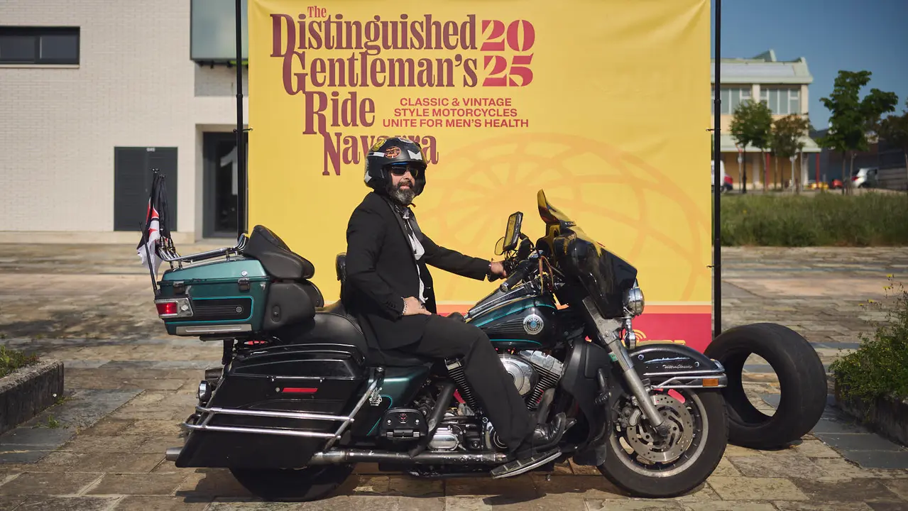 Ruta motera The Distinguished Gentleman's Ride Navarra 2025. PABLO LASAOSA