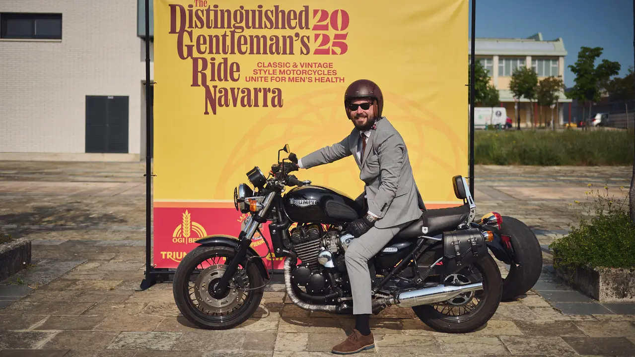 Ruta motera The Distinguished Gentleman's Ride Navarra 2025. PABLO LASAOSA