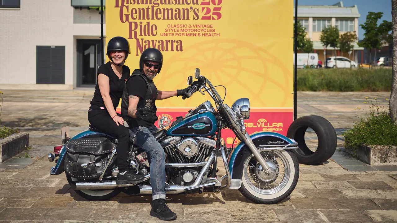 Ruta motera The Distinguished Gentleman's Ride Navarra 2025. PABLO LASAOSA