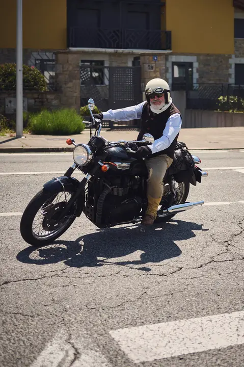 Ruta motera The Distinguished Gentleman's Ride Navarra 2025. PABLO LASAOSA