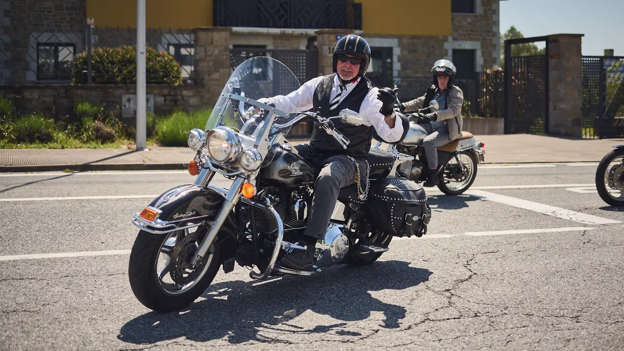 Ruta motera The Distinguished Gentleman's Ride Navarra 2025. PABLO LASAOSA