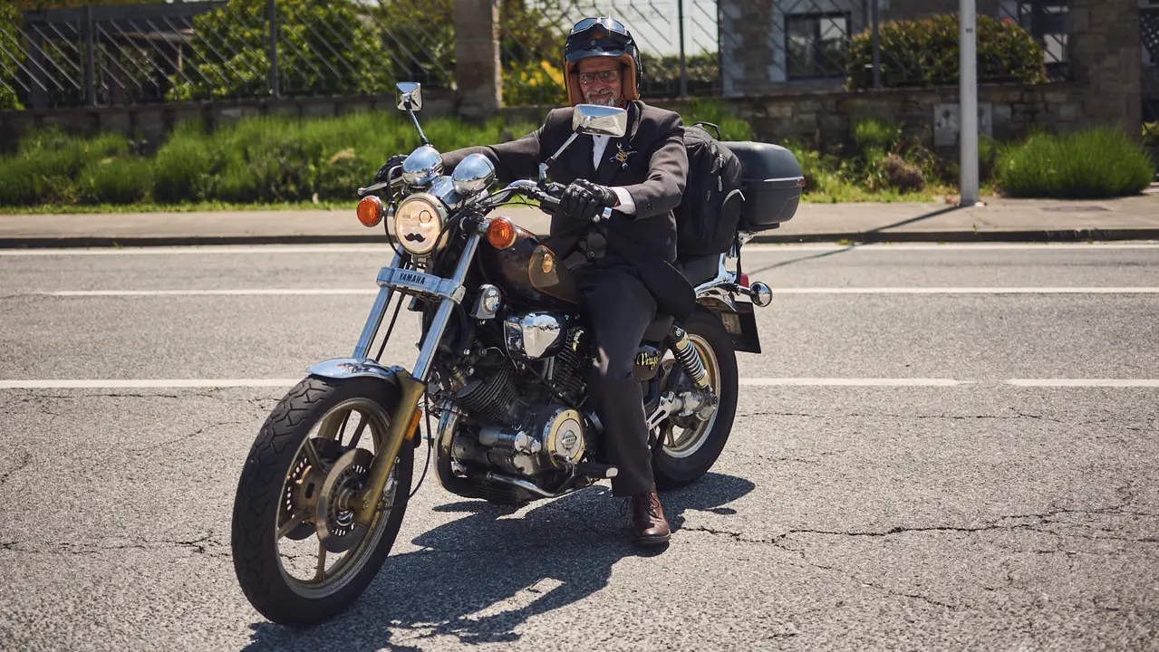 Ruta motera The Distinguished Gentleman's Ride Navarra 2025. PABLO LASAOSA