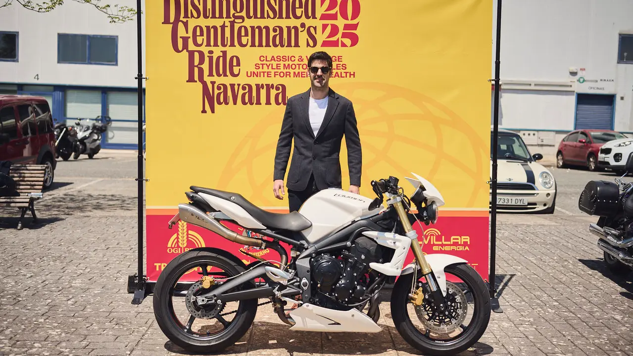Ruta motera The Distinguished Gentleman's Ride Navarra 2025. PABLO LASAOSA