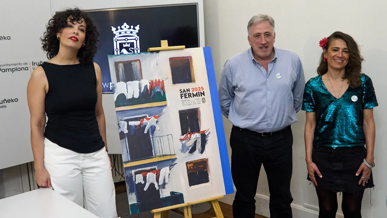 Sandra Nadal Vital es la autora del cartel anunciador de las fiestas de San Fermín 2025. IÑIGO ALZUGARAY
