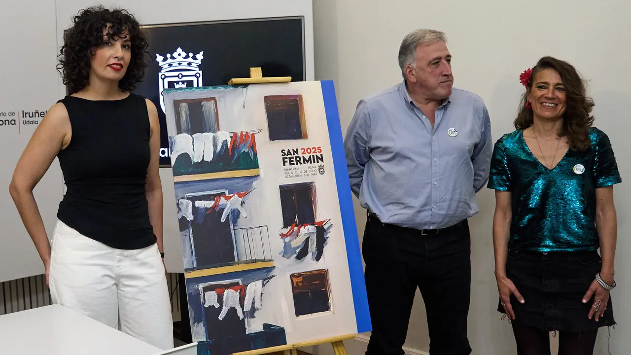 Sandra Nadal Vital es la autora del cartel anunciador de las fiestas de San Fermín 2025. IÑIGO ALZUGARAY