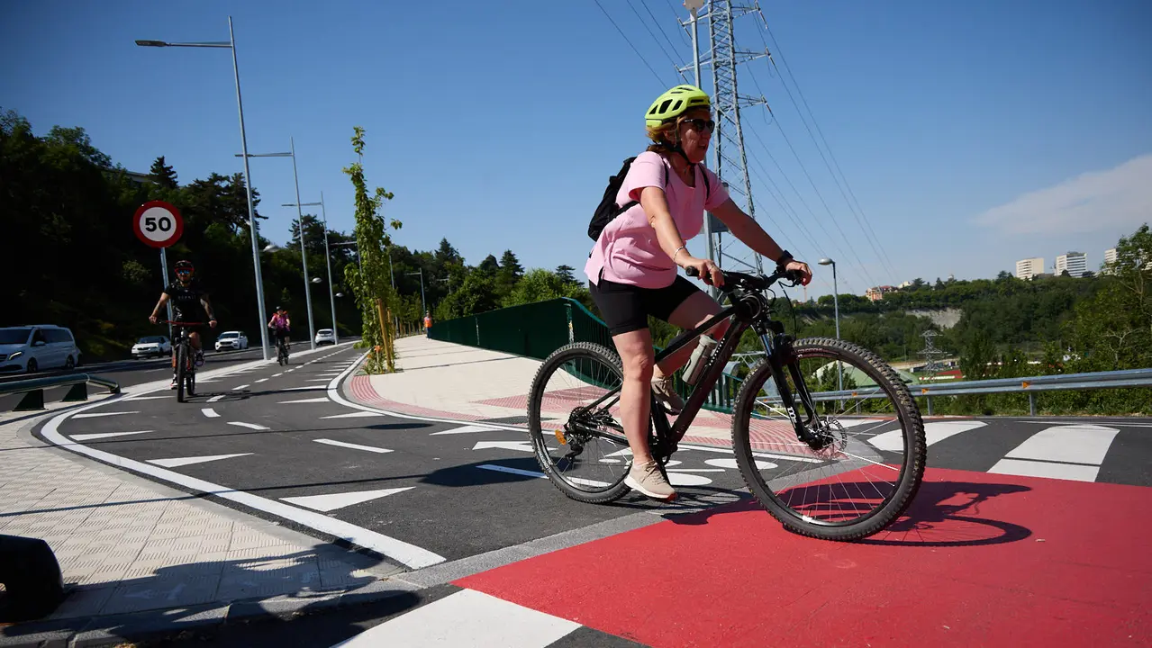 Inauguración del nuevo carril bici de Beloso.