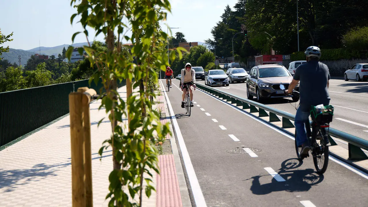 Inauguración del nuevo carril bici de Beloso.