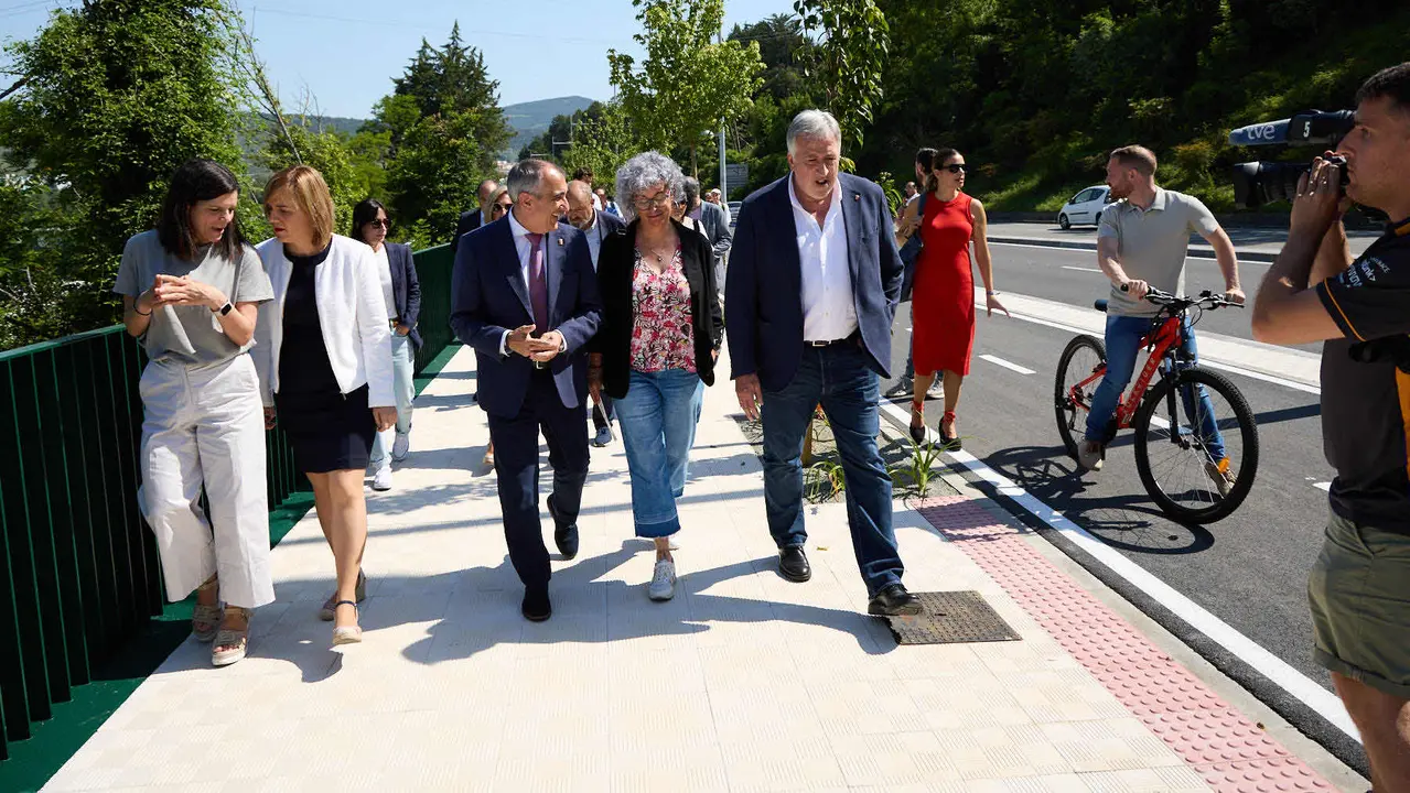 Inauguración del nuevo carril bici de Beloso.
