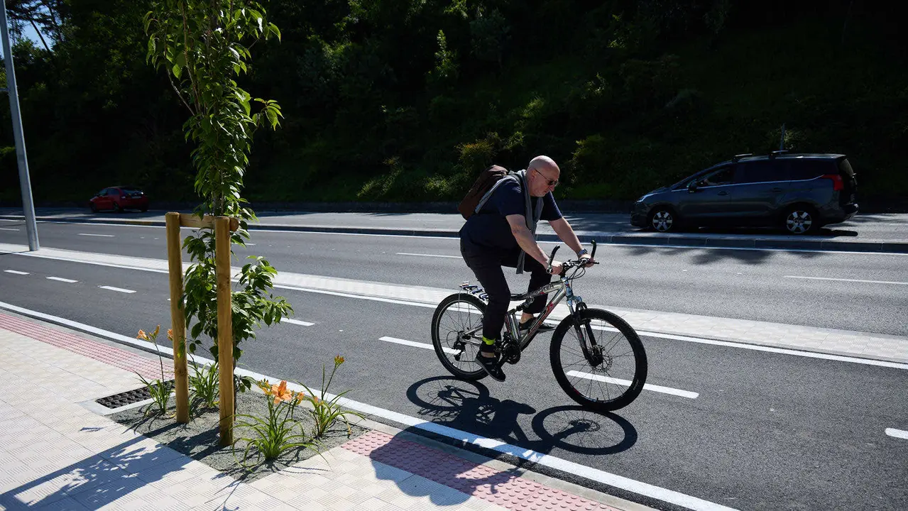 Inauguración del nuevo carril bici de Beloso.