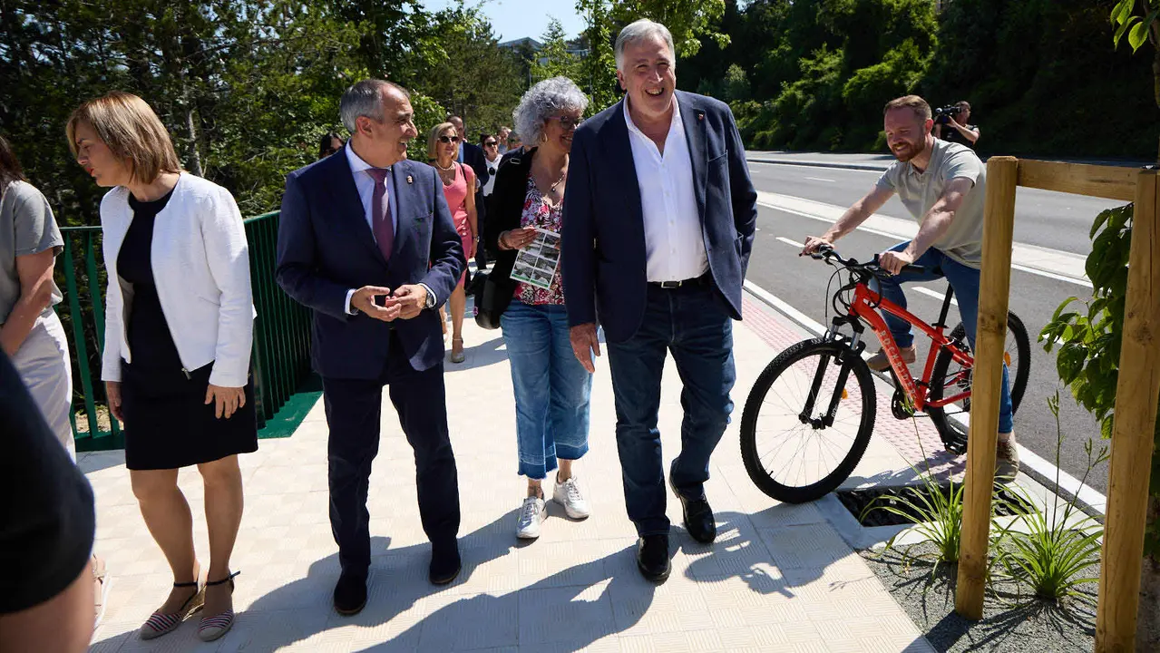 Inauguración del nuevo carril bici de Beloso.