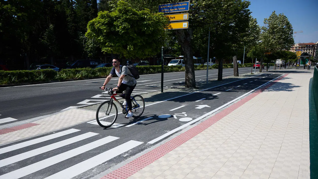 Inauguración del nuevo carril bici de Beloso.