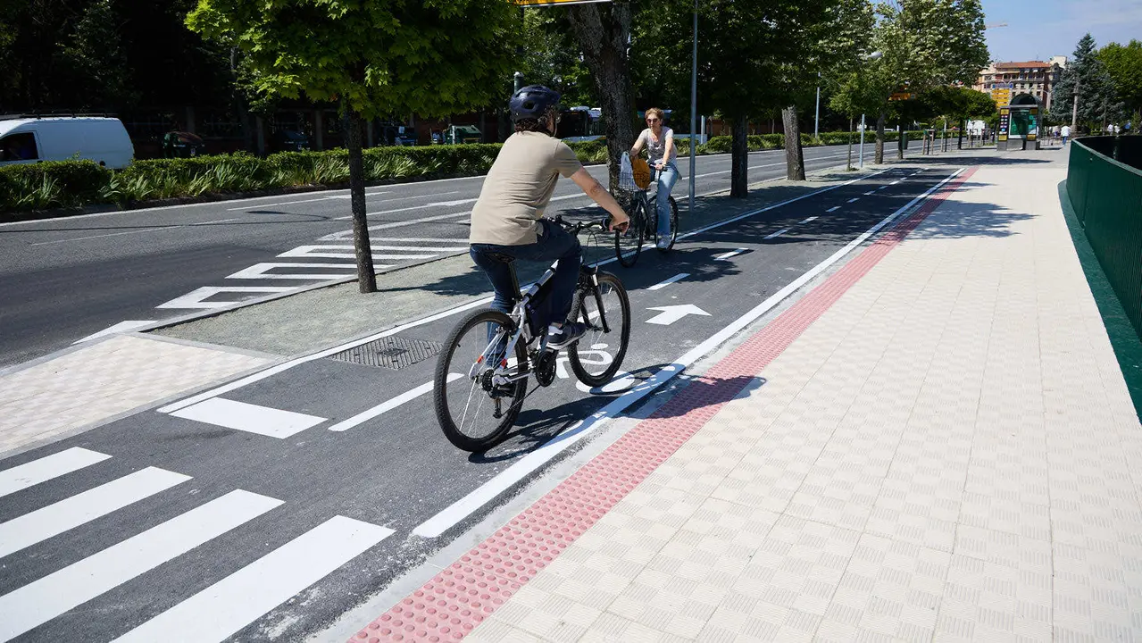 Inauguración del nuevo carril bici de Beloso.