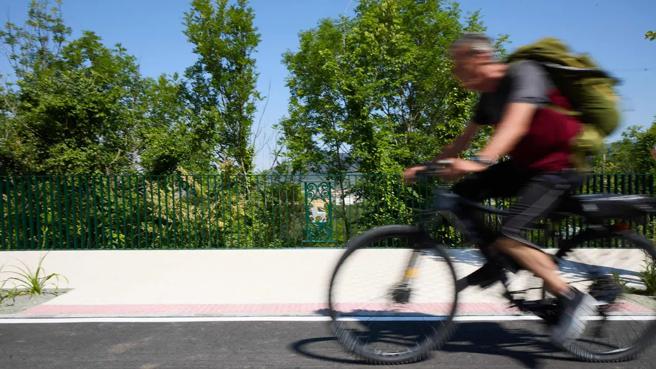 Inauguración del nuevo carril bici de Beloso.