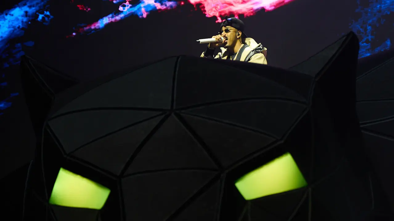Concierto del cantante puertorriqueño Myke Towers en el Navarra Arena de Pamplona ante más de 13.000 espectadores, dentro de su gira Europe Tour 2025. NAVARRA.COM