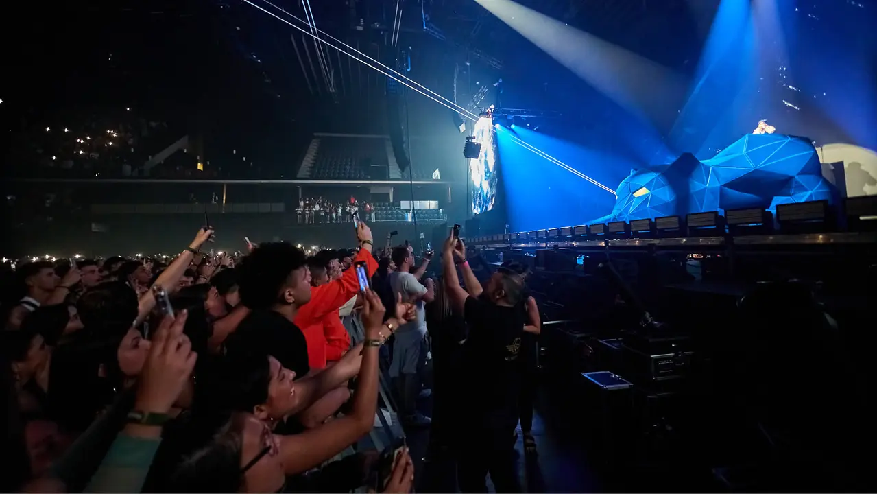 Concierto del cantante puertorriqueño Myke Towers en el Navarra Arena de Pamplona ante más de 13.000 espectadores, dentro de su gira Europe Tour 2025. NAVARRA.COM