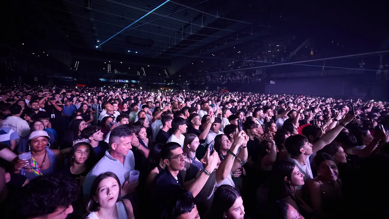 Concierto del cantante puertorriqueño Myke Towers en el Navarra Arena de Pamplona ante más de 13.000 espectadores, dentro de su gira Europe Tour 2025. NAVARRA.COM