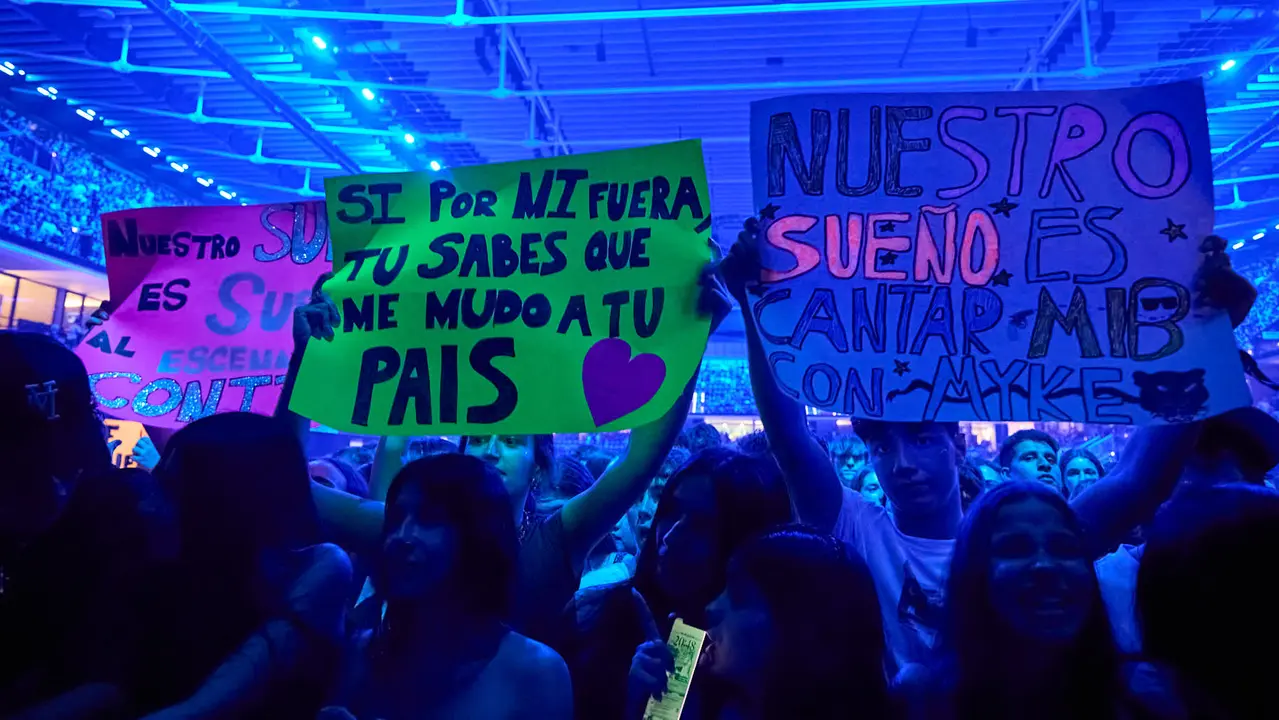 Concierto del cantante puertorriqueño Myke Towers en el Navarra Arena de Pamplona ante más de 13.000 espectadores, dentro de su gira Europe Tour 2025. NAVARRA.COM