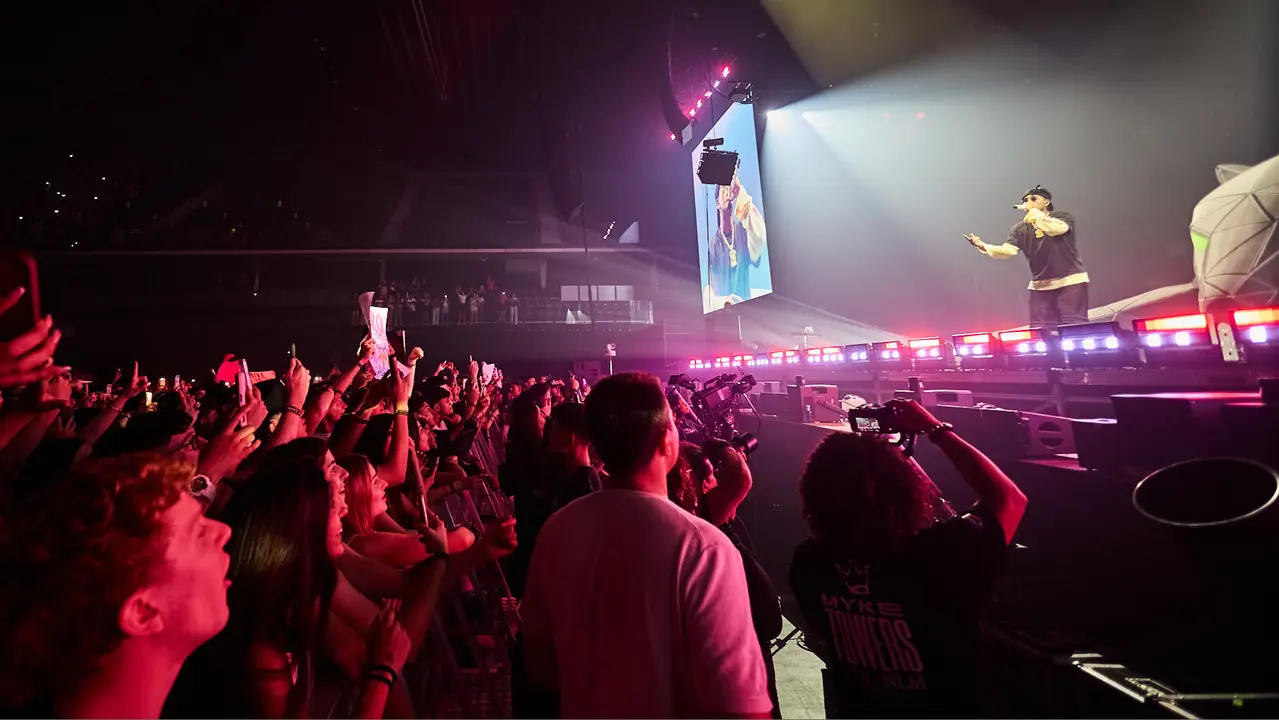 Concierto del cantante puertorriqueño Myke Towers en el Navarra Arena de Pamplona ante más de 13.000 espectadores, dentro de su gira Europe Tour 2025. NAVARRA.COM