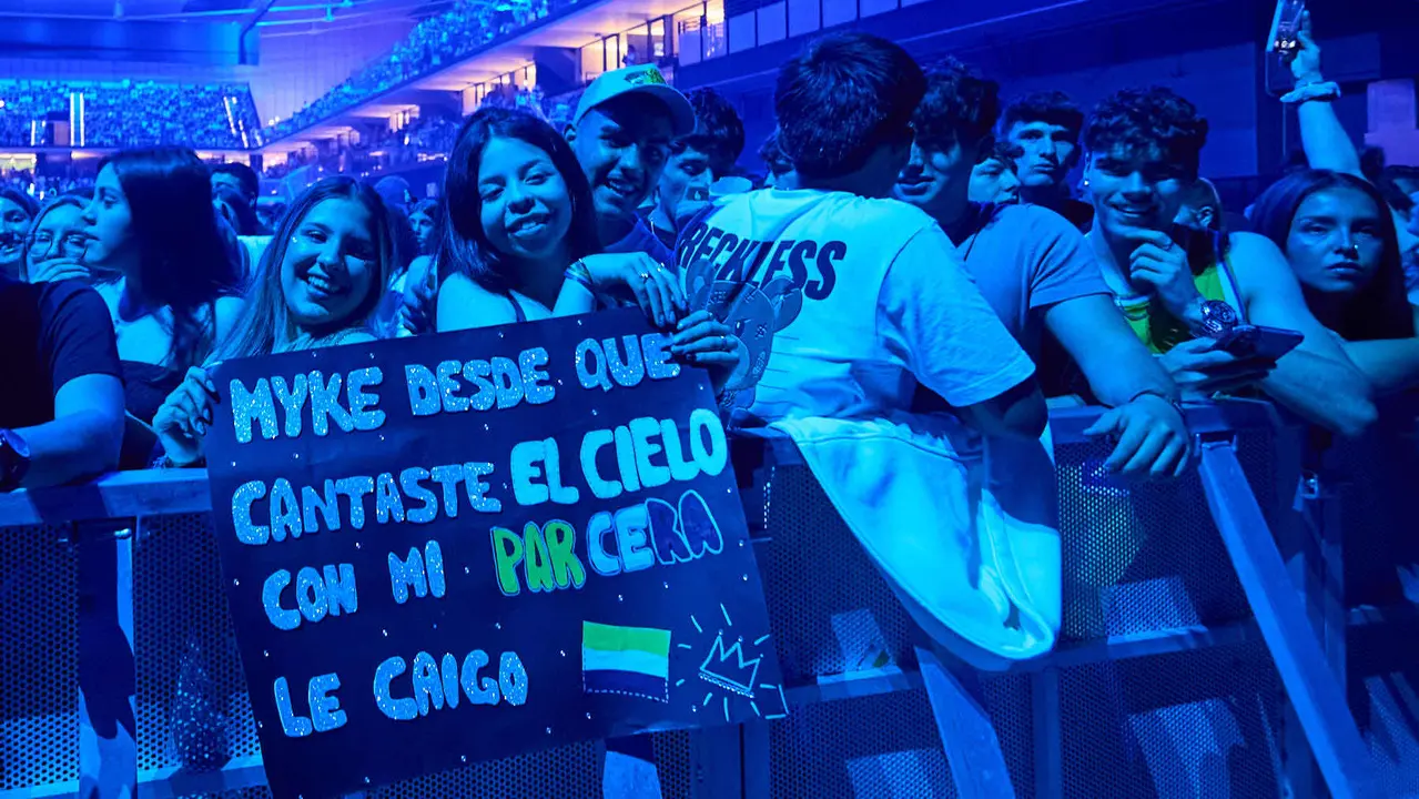 Concierto del cantante puertorriqueño Myke Towers en el Navarra Arena de Pamplona ante más de 13.000 espectadores, dentro de su gira Europe Tour 2025. NAVARRA.COM