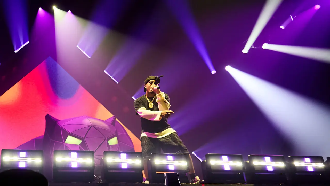 Concierto del cantante puertorriqueño Myke Towers en el Navarra Arena de Pamplona ante más de 13.000 espectadores, dentro de su gira Europe Tour 2025. NAVARRA.COM