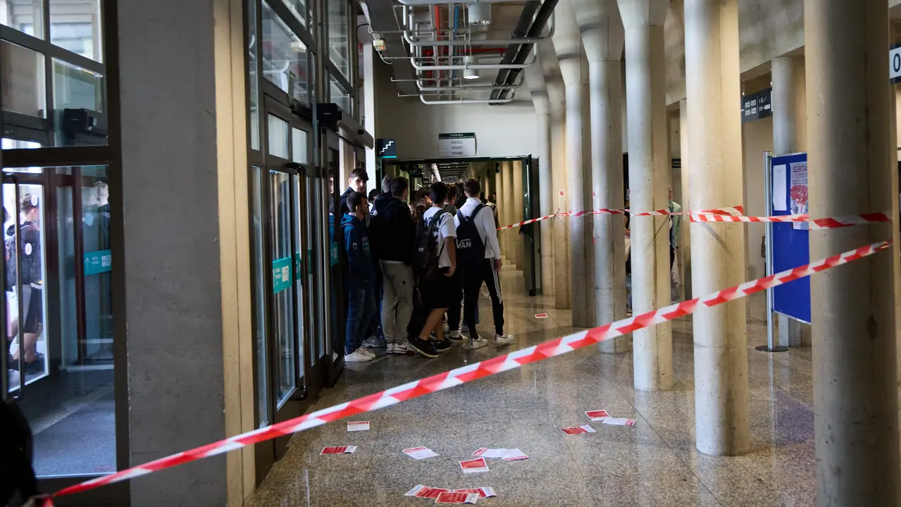 Inicio de las Pruebas de Acceso a la Universidad en las aulas de la Universidad Pública de Navarra. IÑIGO ALZUGARAY