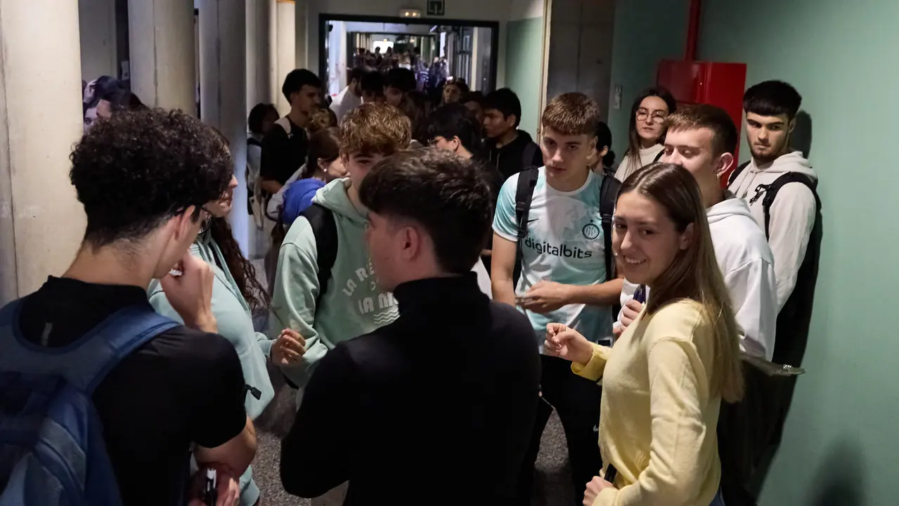 Inicio de las Pruebas de Acceso a la Universidad en las aulas de la Universidad Pública de Navarra. IÑIGO ALZUGARAY
